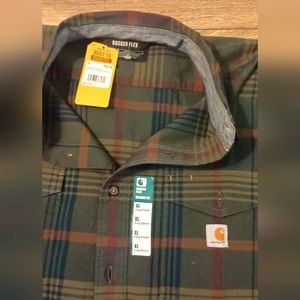 Carhartt rugged flex relaxed fit lightweight long-sleeve plaid shirt